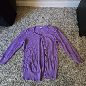 Halogen Kids Purple Cardigan
